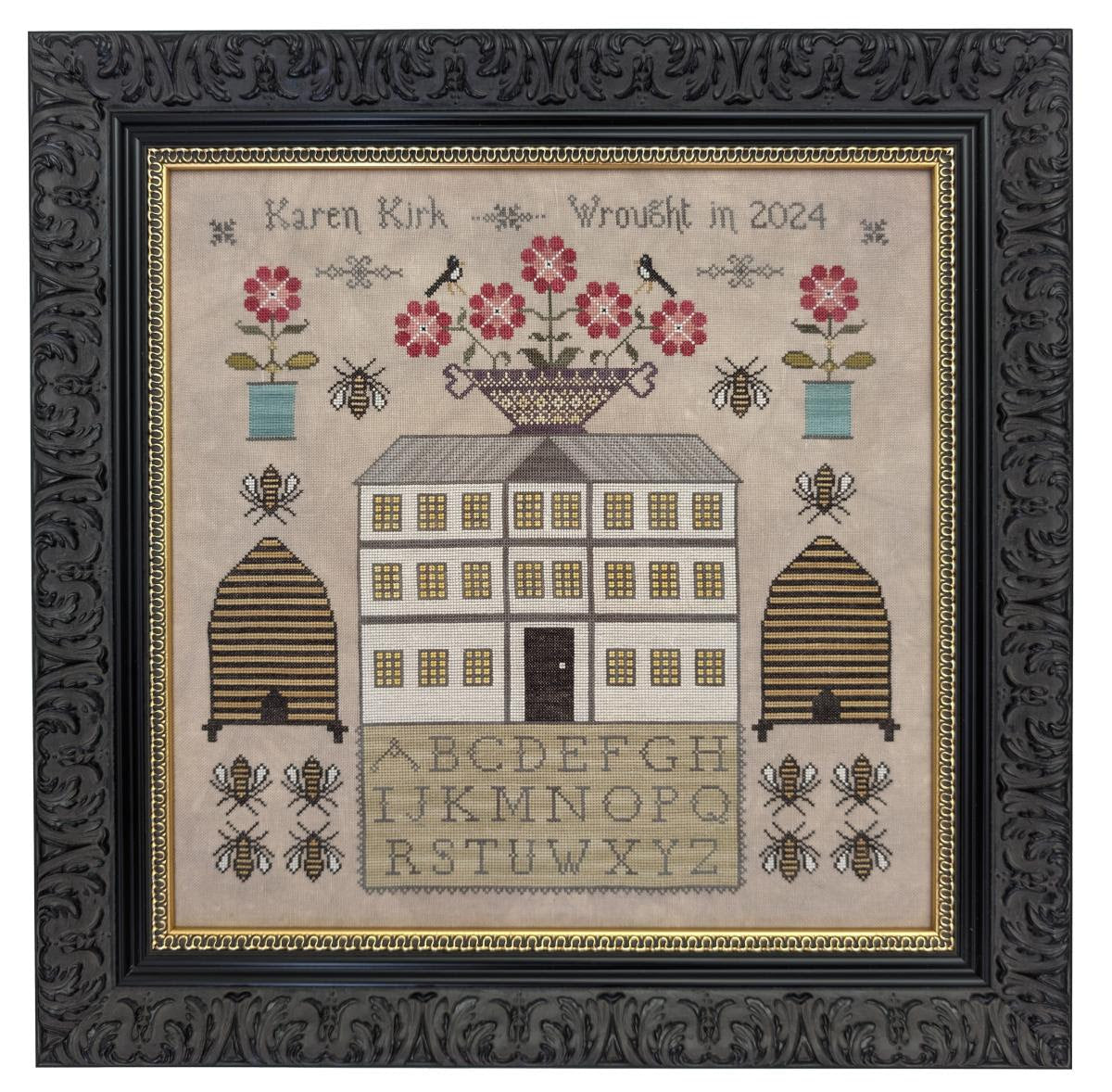 PRE-ORDER Where There Are Bees There Are Flowers - Fox and Rabbit Designs, Needlecraft Patterns, The Crafty Grimalkin - A Cross Stitch Store