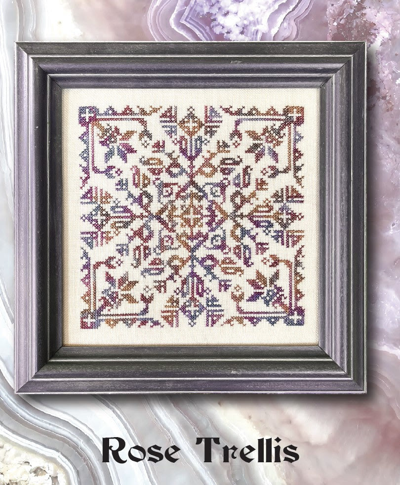 Rose Trellis - Ink Circles - Cross Stitch Pattern