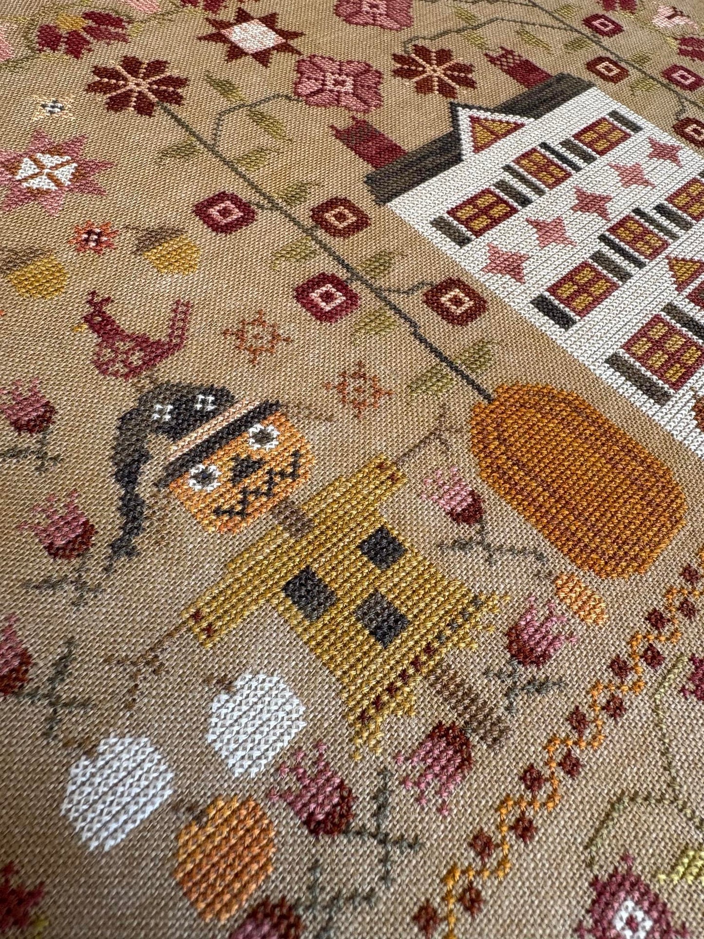 PREORDER Enchanted Autumn Sampler - Pansy Patch - Cross Stitch Pattern