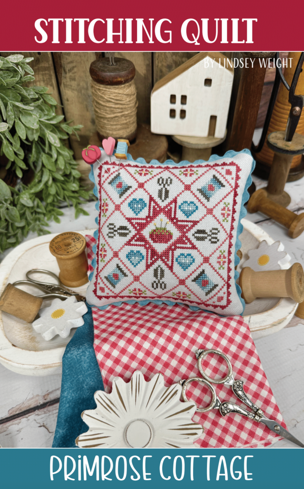 Stitching Quilt - Primrose Cottage - Cross Stitch Pattern, Needlecraft Patterns, The Crafty Grimalkin - A Cross Stitch Store