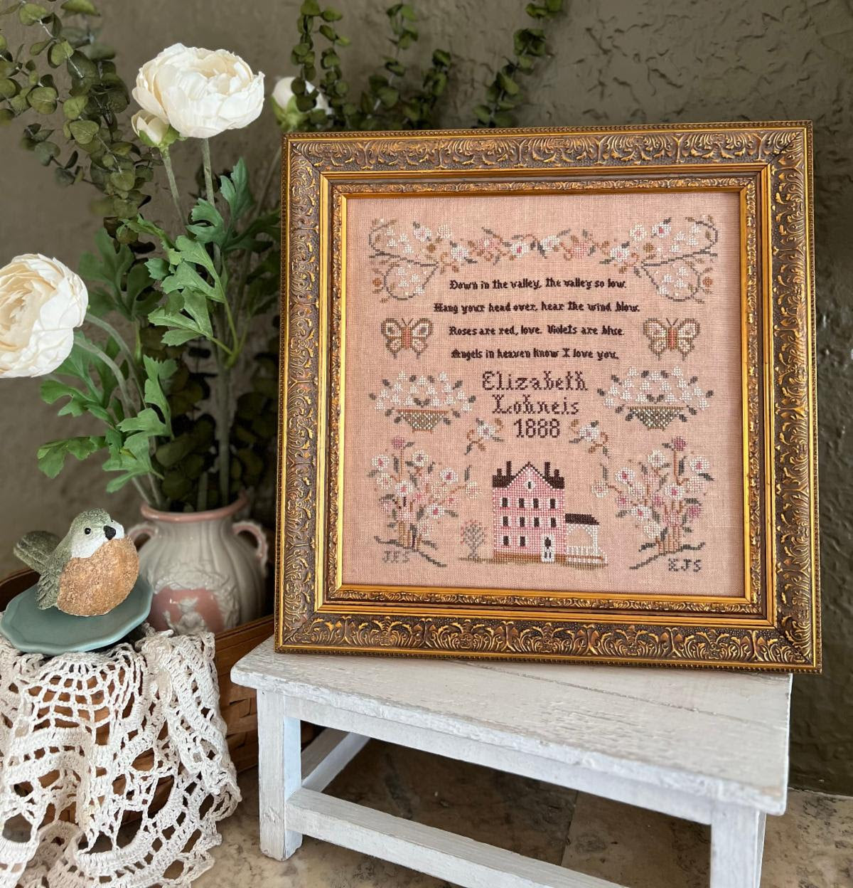PRE-ORDER Down in the Valley - Annie Beez Folk Art - Cross Stitch Pattern, Needlecraft Patterns, Needlecraft Patterns, The Crafty Grimalkin - A Cross Stitch Store