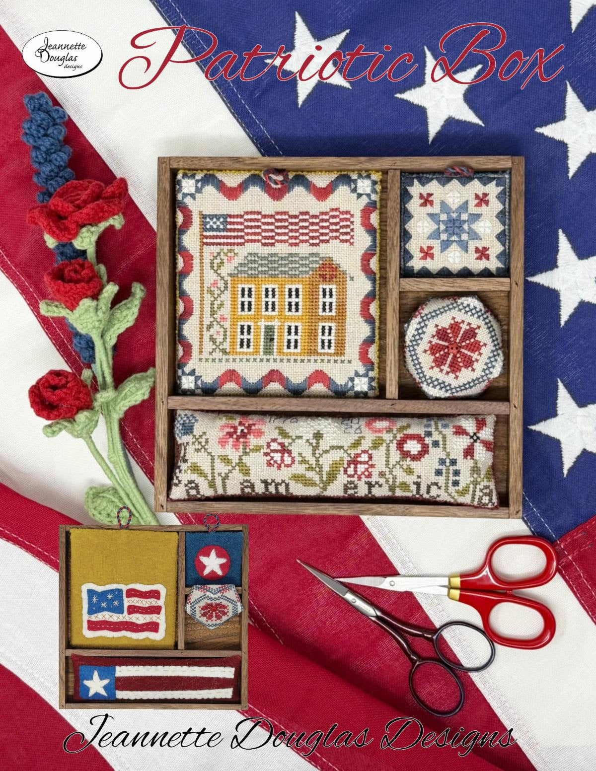 Patriotic Box - Jeannette Douglas Designs - Cross Stitch Pattern