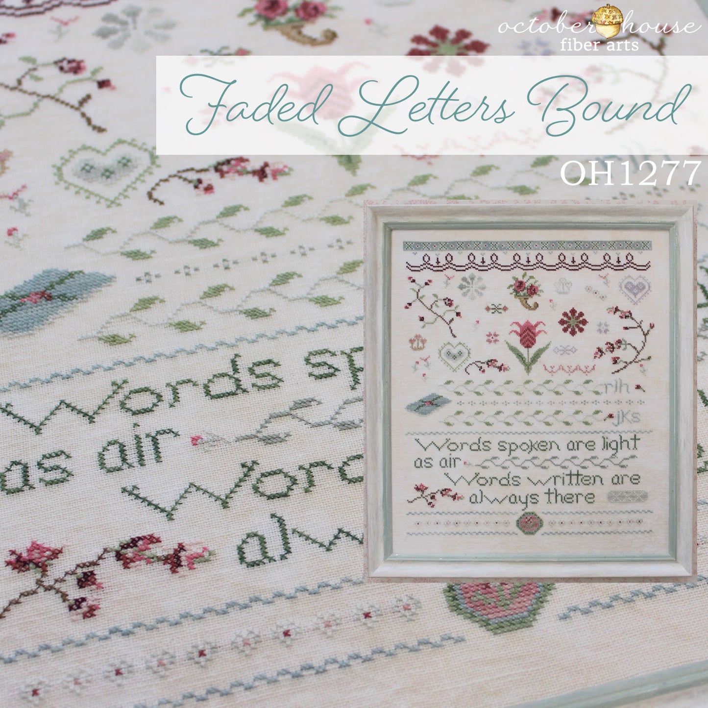 PREORDER Faded Letters Bound - October House Fiber Arts - Cross Stitch Pattern, Needlecraft Patterns, The Crafty Grimalkin - A Cross Stitch Store
