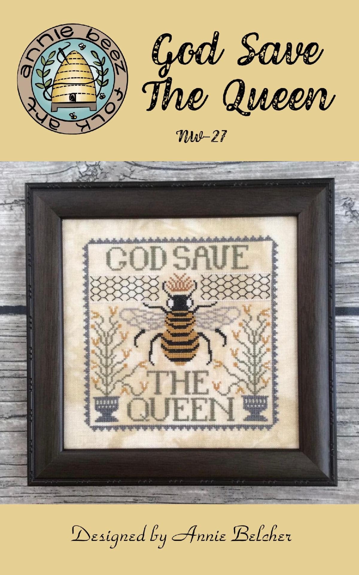 God Save the Queen - Annie Beez - Cross Stitch Pattern, Needlecraft Patterns, The Crafty Grimalkin - A Cross Stitch Store