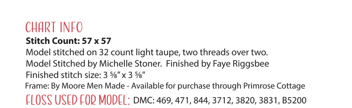 Garden Variety Watermelon - Primrose Cottage - Cross Stitch Pattern