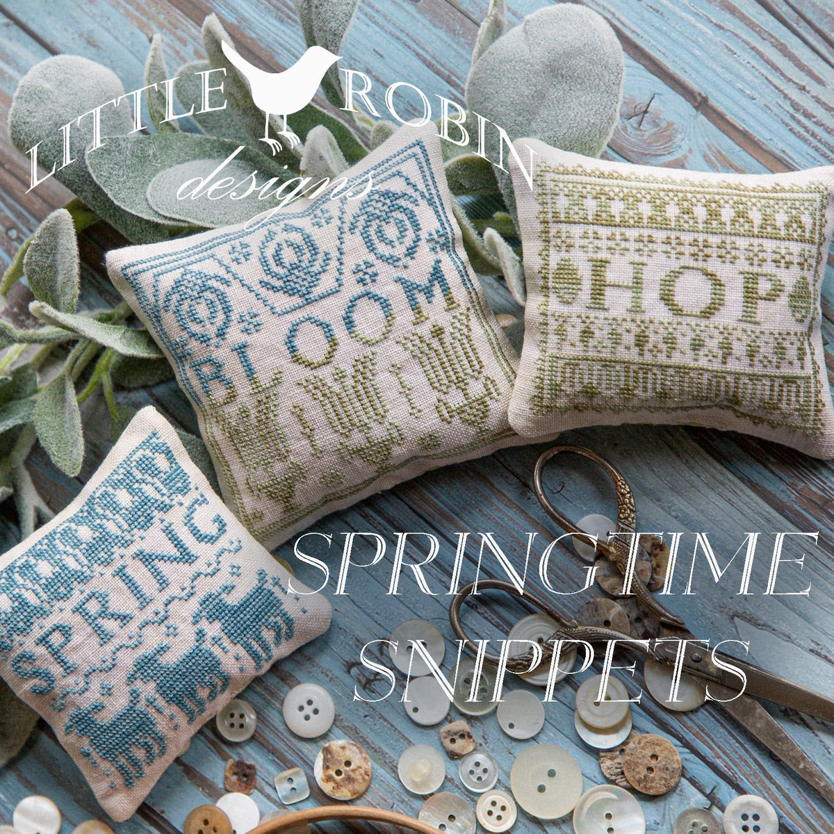PREORDER Springtime Snippets - Little Robin Designs - Cross Stitch Pattern, Needlecraft Patterns, The Crafty Grimalkin - A Cross Stitch Store