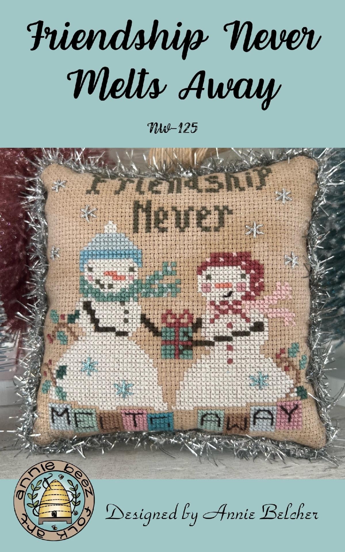 Friendship Never Melts Away - Annie Beez - Cross Stitch Pattern, Needlecraft Patterns, The Crafty Grimalkin - A Cross Stitch Store