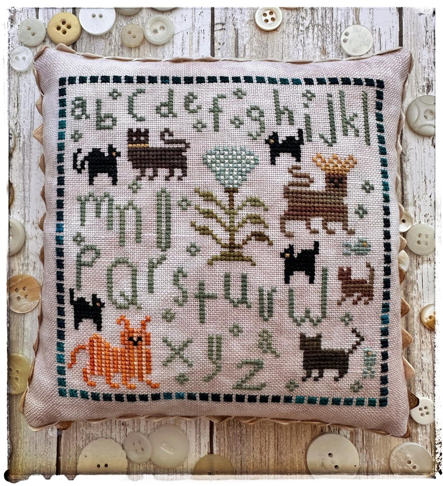 Cats Nine Sampler - Lucy Beam Love in Stitches - Cross Stitch Pattern