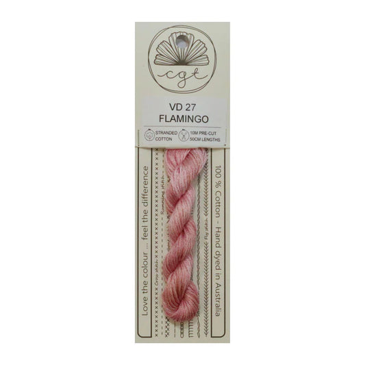 Flamingo VD 27 - Cottage Garden Threads, Thread & Floss, The Crafty Grimalkin - A Cross Stitch Store