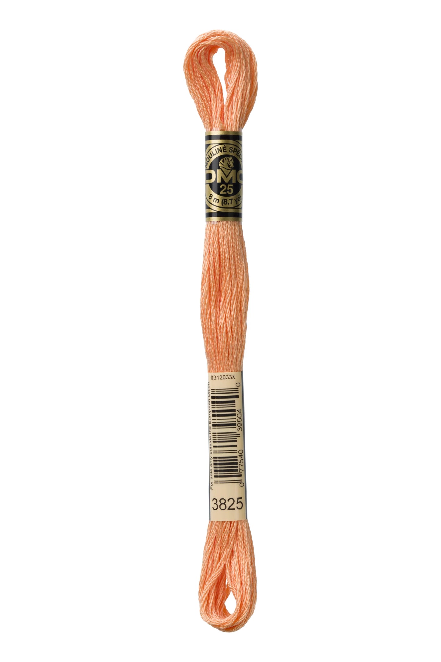 DMC 3825 - Pumpkin - Pale - DMC 6 Strand Embroidery Thread, Thread & Floss, Thread & Floss, The Crafty Grimalkin - A Cross Stitch Store