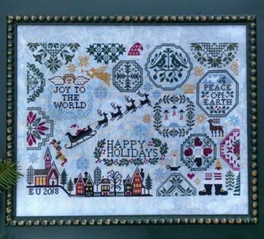 Holiday Quaker - Lila's Studio - Cross Stitch Design, Needlecraft Patterns, Needlecraft Patterns, The Crafty Grimalkin - A Cross Stitch Store