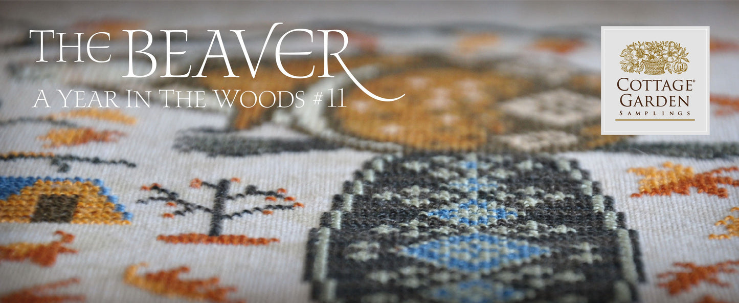 A Year in the Woods 10 - The Beaver - Cottage Garden Samplings - Cross Stitch Pattern, Needlecraft Patterns, Needlecraft Patterns, The Crafty Grimalkin - A Cross Stitch Store