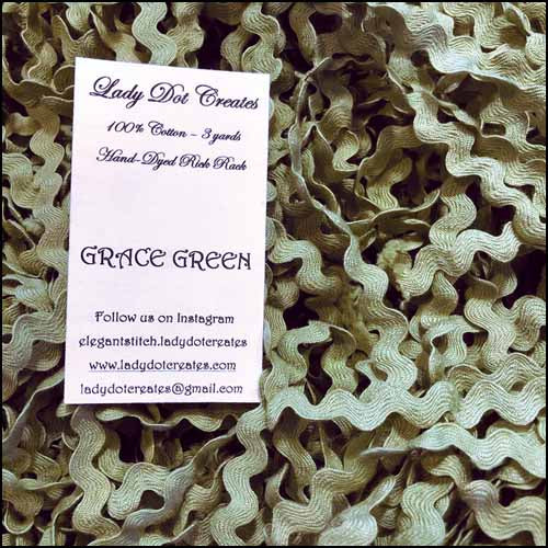 Grace Green Rick Rack - Lady Dots Creates Finishing Trims