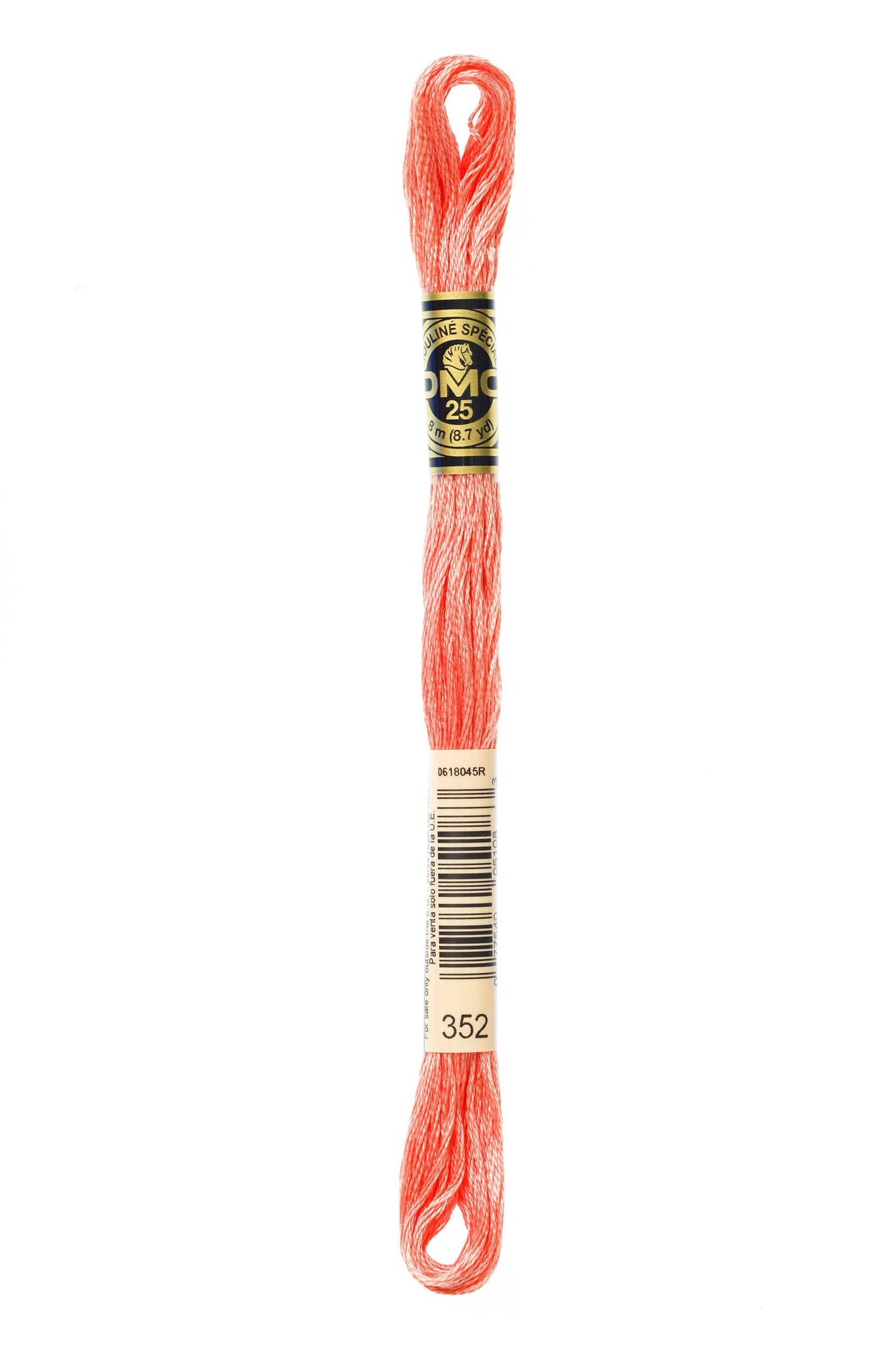 DMC 352 - Coral - Light - DMC 6 Strand Embroidery Thread, Thread & Floss, Thread & Floss, The Crafty Grimalkin - A Cross Stitch Store