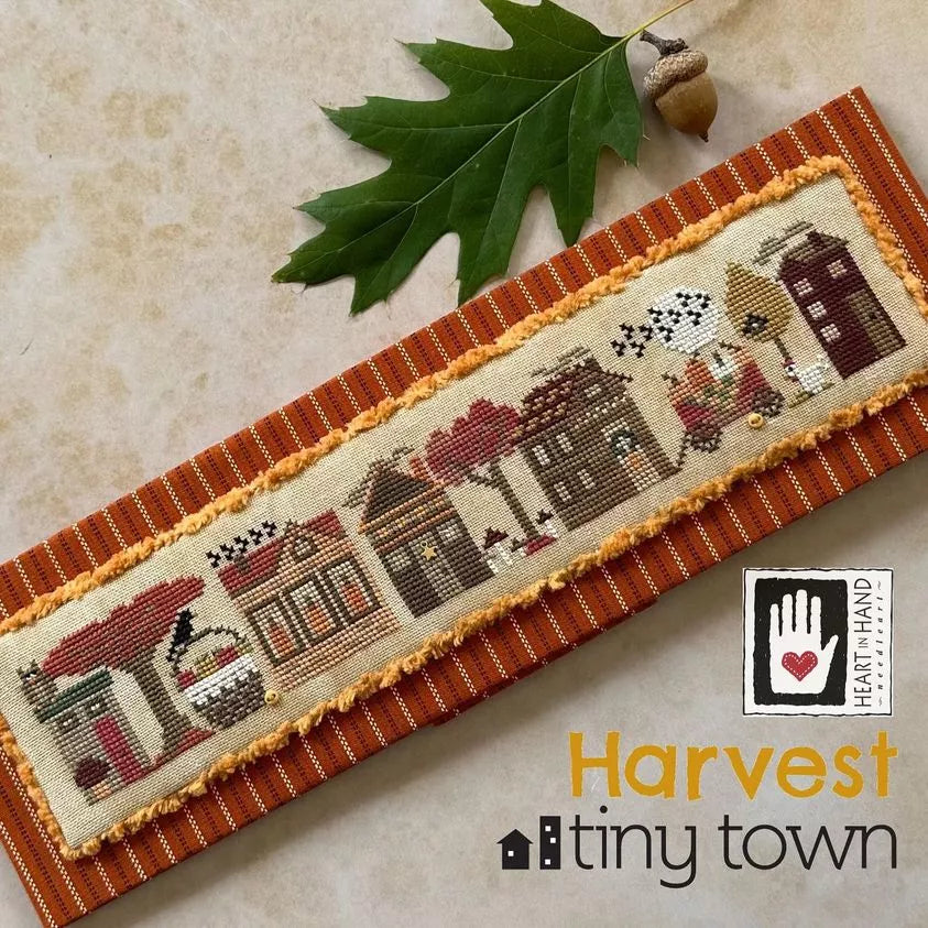 PRE-ORDER Harvest Tiny Town - Heart In Hand Needleart - Cross Stitch Pattern, Needlecraft Patterns, Needlecraft Patterns, The Crafty Grimalkin - A Cross Stitch Store