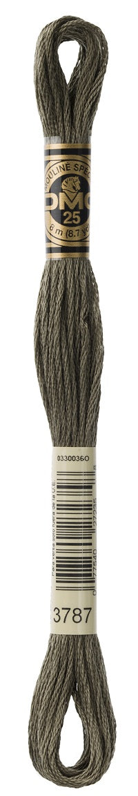 DMC 3787 - Brown Gray - Dark - DMC 6 Strand Embroidery Thread, Thread & Floss, Thread & Floss, The Crafty Grimalkin - A Cross Stitch Store