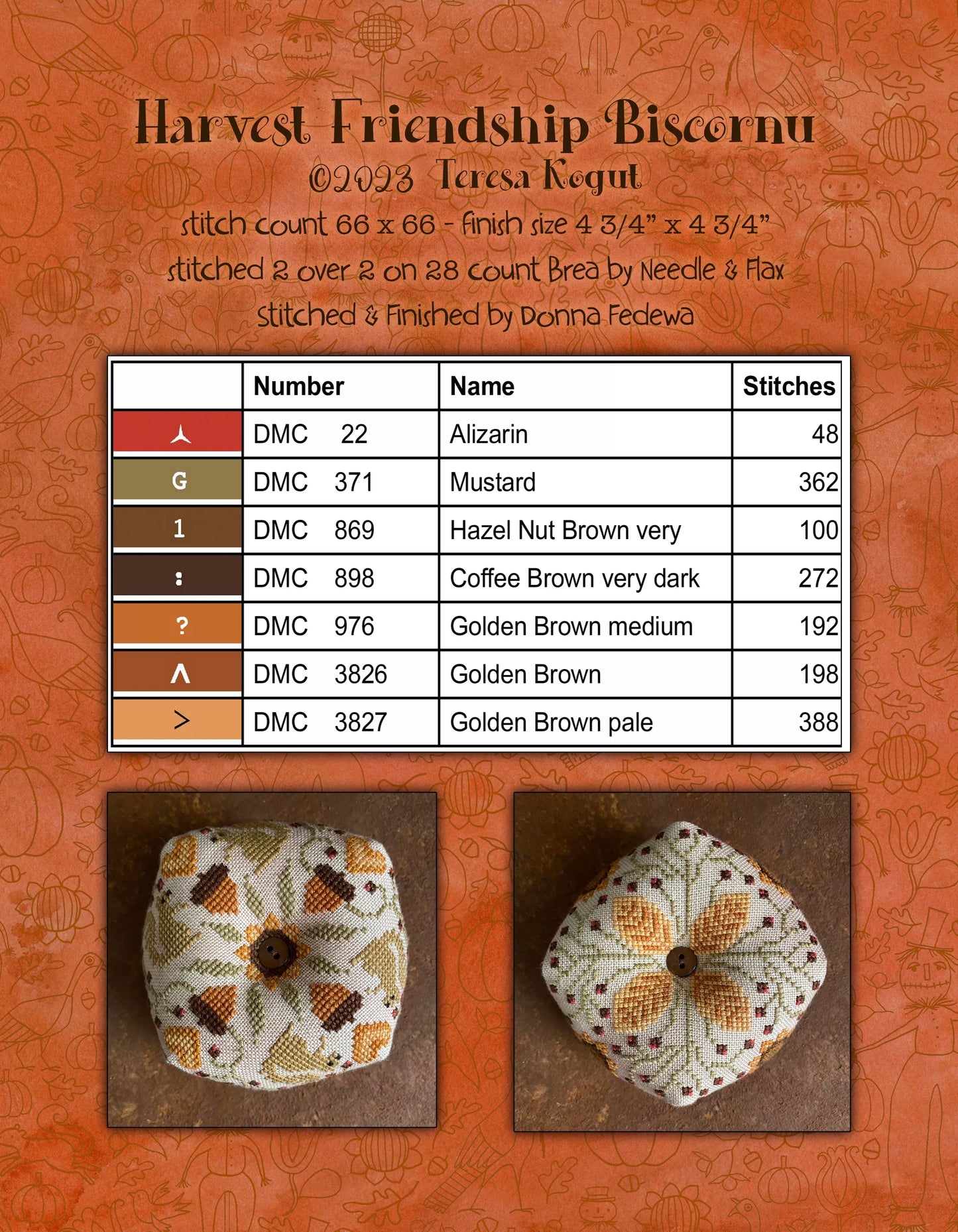 Harvest Friendship Book - Teresa Kogut - Cross Stitch Pattern, Needlecraft Patterns, The Crafty Grimalkin - A Cross Stitch Store