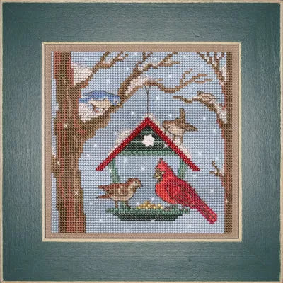 Bird Feeder - Mill Hill - Winter 2023 Buttons and Beads Kit, Needlecraft Kits, Needlecraft Kits, The Crafty Grimalkin - A Cross Stitch Store