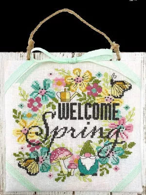 Spring Wreath - Tiny Modernist - Cross Stitch Pattern, Needlecraft Patterns, Needlecraft Patterns, The Crafty Grimalkin - A Cross Stitch Store