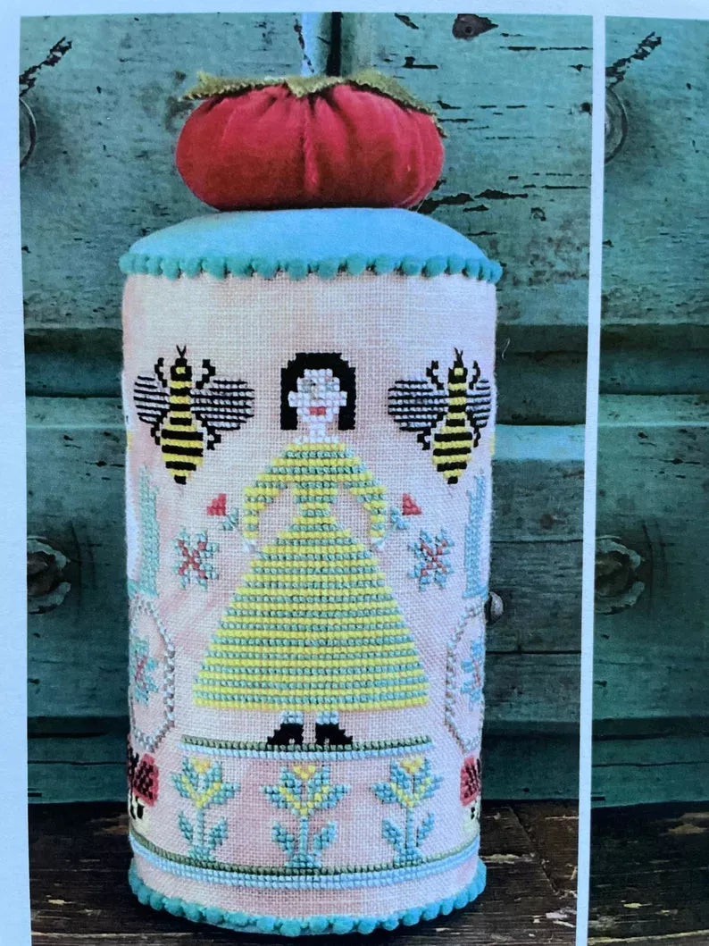 Summer Pin Drum - Kathy Barrick - Cross Stitch Design, Needlecraft Patterns, Needlecraft Patterns, The Crafty Grimalkin - A Cross Stitch Store