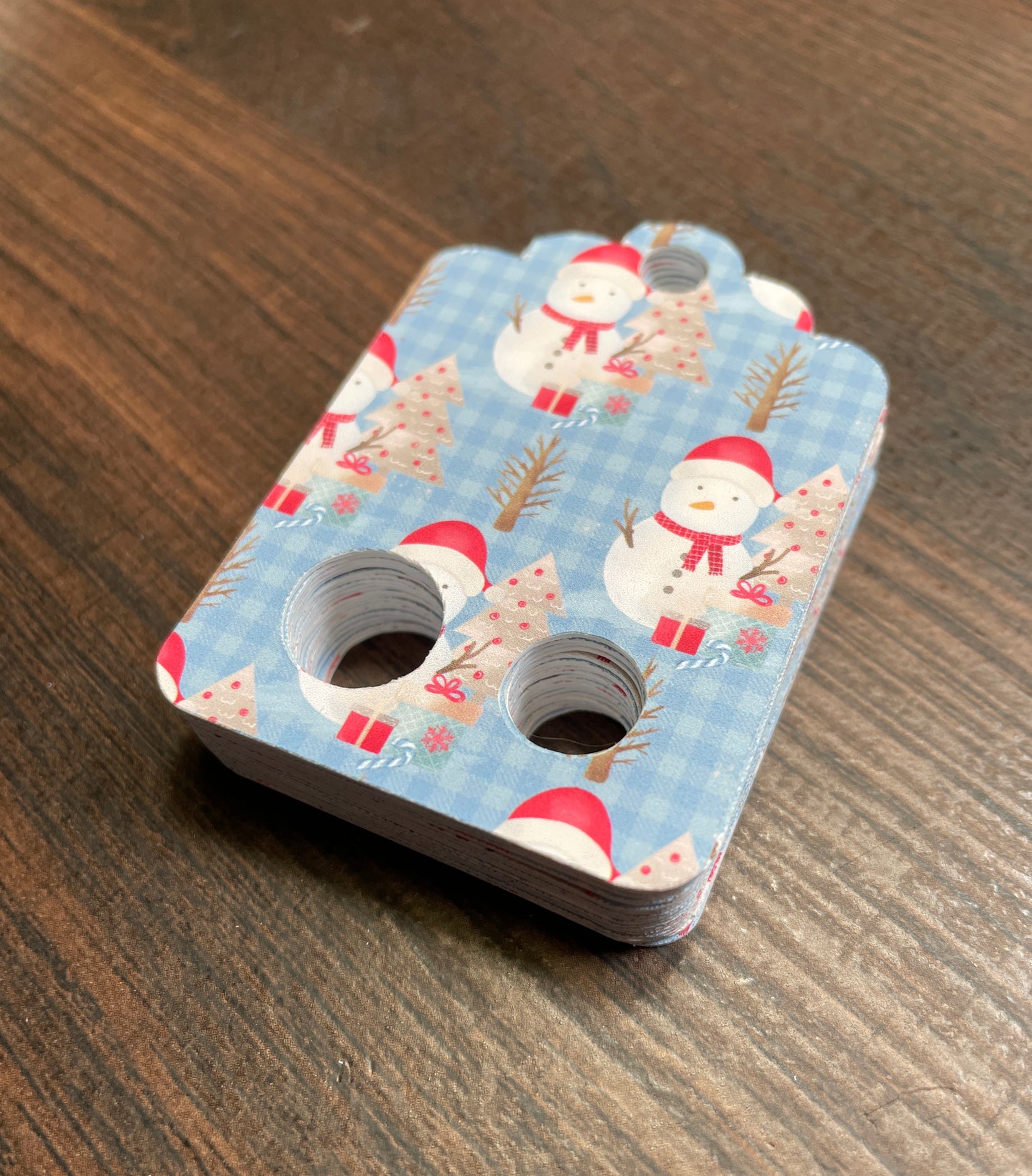 Floss Keepers/Tags/Drops - Snowmen with Blue Background, Thread & Floss, Thread & Floss, The Crafty Grimalkin - A Cross Stitch Store