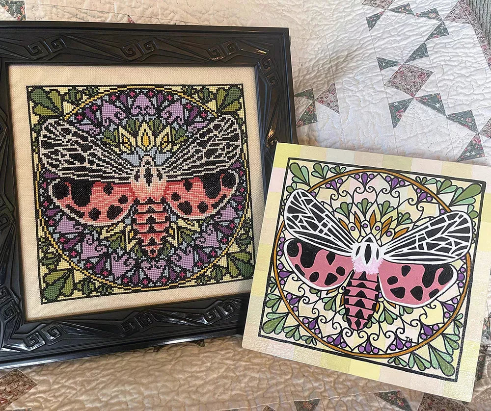 Tiger Moth - Ink Circles - Cross Stitch Pattern, Needlecraft Patterns, Needlecraft Patterns, The Crafty Grimalkin - A Cross Stitch Store