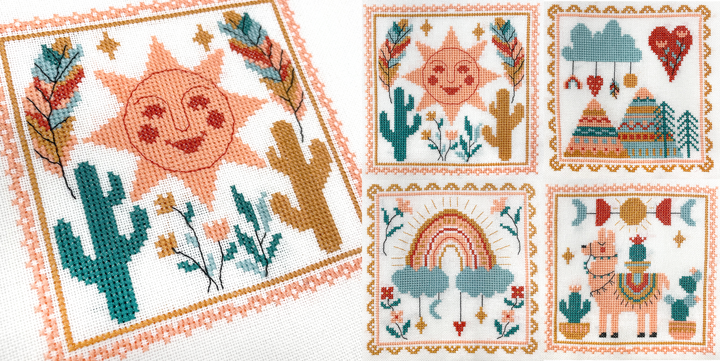 Day Signs - Tiny Modernist - Cross Stitch Pattern, Needlecraft Patterns, Needlecraft Patterns, The Crafty Grimalkin - A Cross Stitch Store