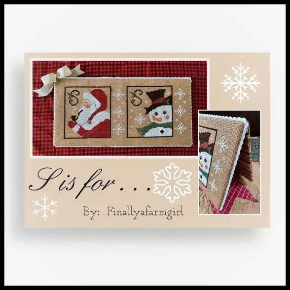 PRE-ORDER - “S” Is For . . . - Finally a Farmgirl - Cross Stitch Pattern, Needlecraft Patterns, The Crafty Grimalkin - A Cross Stitch Store