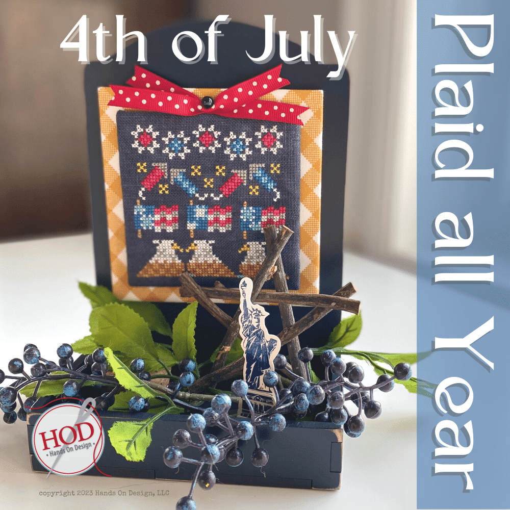 4th of July, Plaid All Year - Hands on Design - Cross Stitch