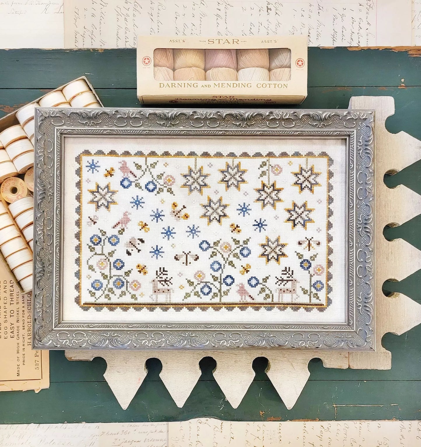 Winter Garden - Hello From Liz Mathews - Cross Stitch Pattern, Needlecraft Patterns, The Crafty Grimalkin - A Cross Stitch Store