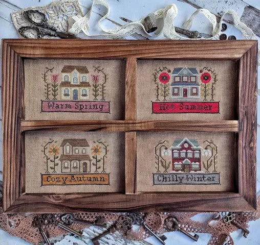 Seasons Houses - Puntini Puntini - Cross Stitch Pattern, Needlecraft Patterns, Needlecraft Patterns, The Crafty Grimalkin - A Cross Stitch Store
