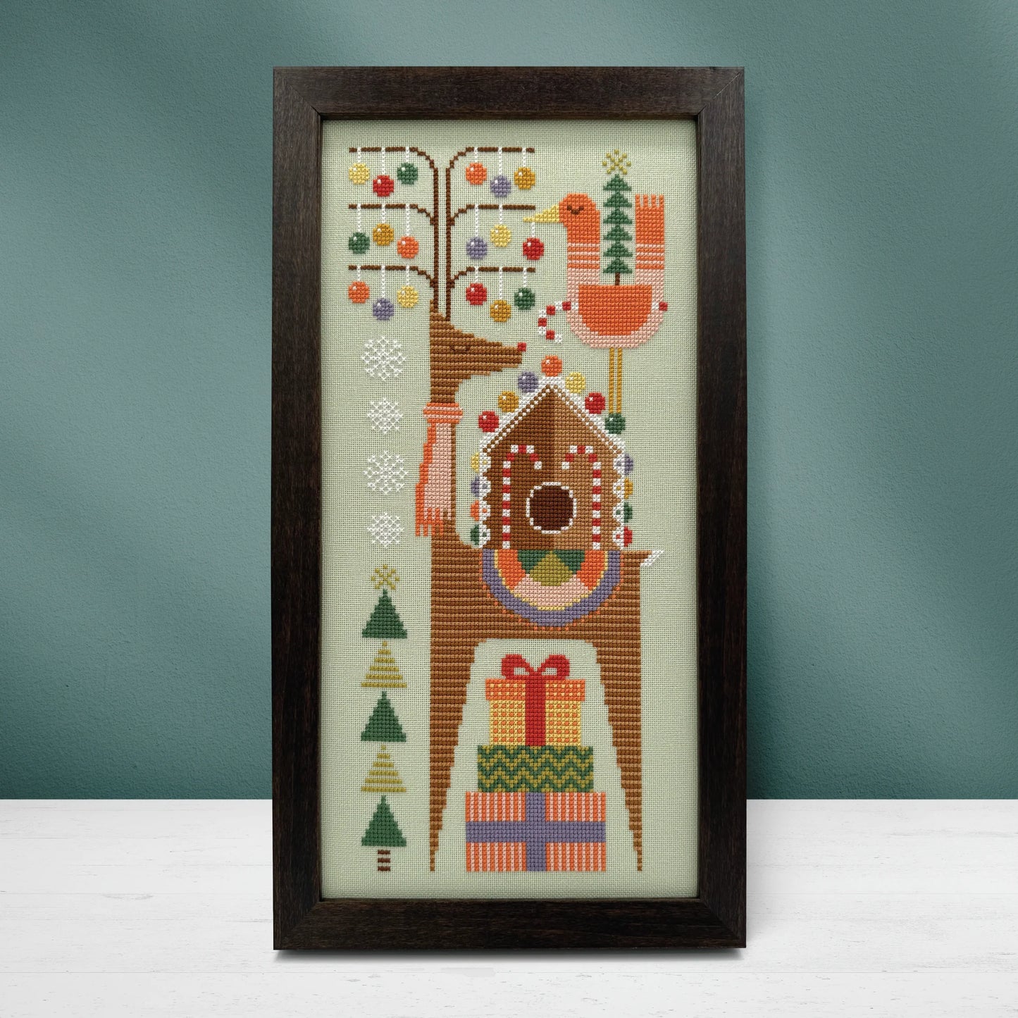 PREORDER Sugarplum Stag - Boomerang Stitches - Cross Stitch Pattern