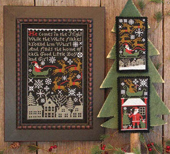 Santa's Night No. 175 - The Prairie Schooler - Cross Stitch Pattern, Needlecraft Patterns, The Crafty Grimalkin - A Cross Stitch Store