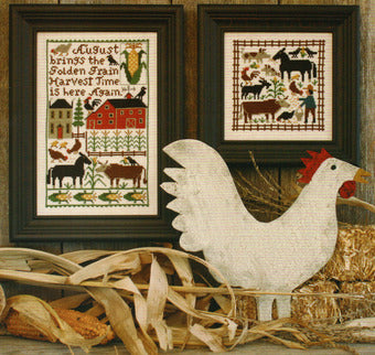 August No. 176 - The Prairie Schooler - Cross Stitch Pattern, Needlecraft Patterns, The Crafty Grimalkin - A Cross Stitch Store