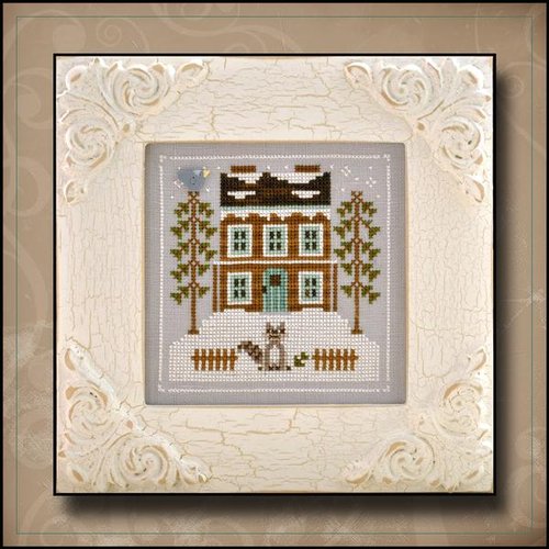 Racoon Cabin, Frosty Forest - Country Cottage Needleworks - Cross Stitch Pattern