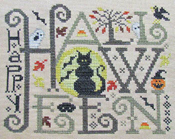 Happy Halloween - Silver Creek Samplers - Cross Stitch Pattern, Needlecraft Patterns, Needlecraft Patterns, The Crafty Grimalkin - A Cross Stitch Store