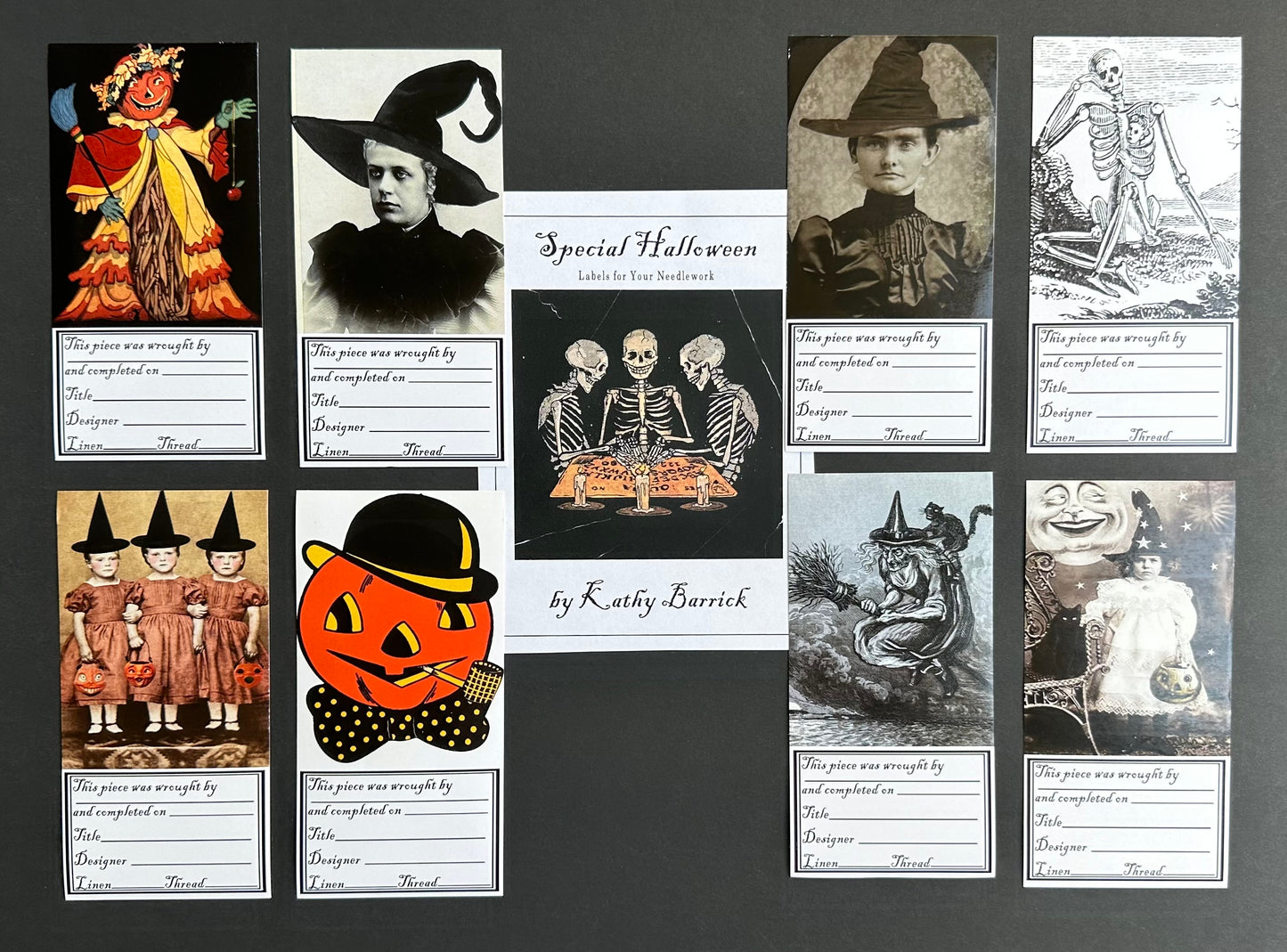 Spooky Halloween Needlework Labels - Kathy Barrick