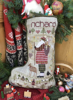 Richard's Stocking - Shepherd's Bush - Cross Stitch Pattern/Charms, The Crafty Grimalkin - A Cross Stitch Store