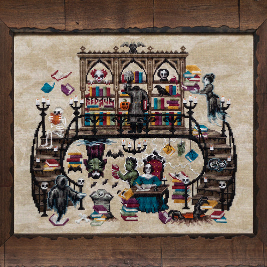 The Haunted Library - Lola Crow - Cross Stitch Pattern