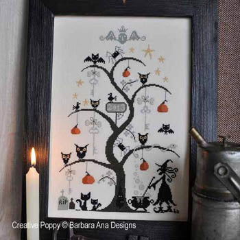 O Halloween Tree - Barbara Ana Designs - Cross Stitch Pattern, Needlecraft Patterns, Needlecraft Patterns, The Crafty Grimalkin - A Cross Stitch Store