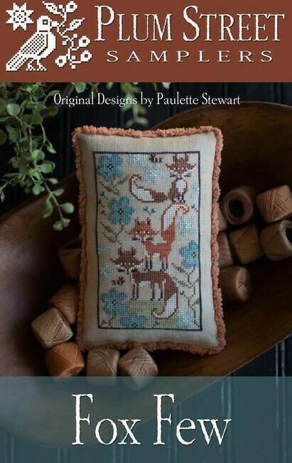 Fox Few - Plum Street Samplers - Cross Stitch Pattern, Needlecraft Patterns, The Crafty Grimalkin - A Cross Stitch Store