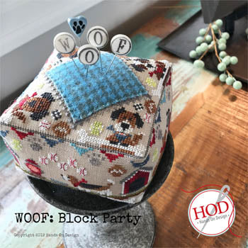 Woof From the Block Party Series - Hands on Design - Cross Stitch Pattern, Needlecraft Patterns, Needlecraft Patterns, The Crafty Grimalkin - A Cross Stitch Store