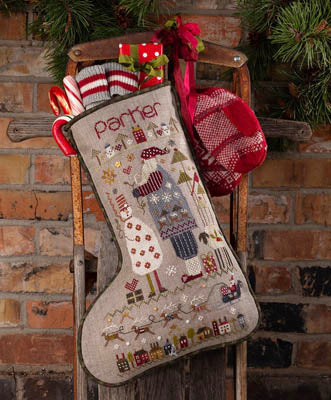 Parker's Stocking - Shepherd's Bush - Cross Stitch Pattern/Charms, The Crafty Grimalkin - A Cross Stitch Store
