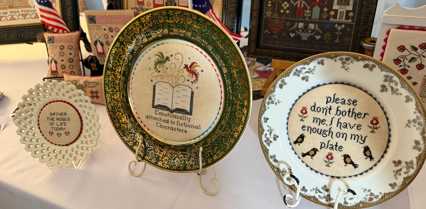 Plate-I-Tudes - Fox and Rabbit - Cross Stitch Pattern