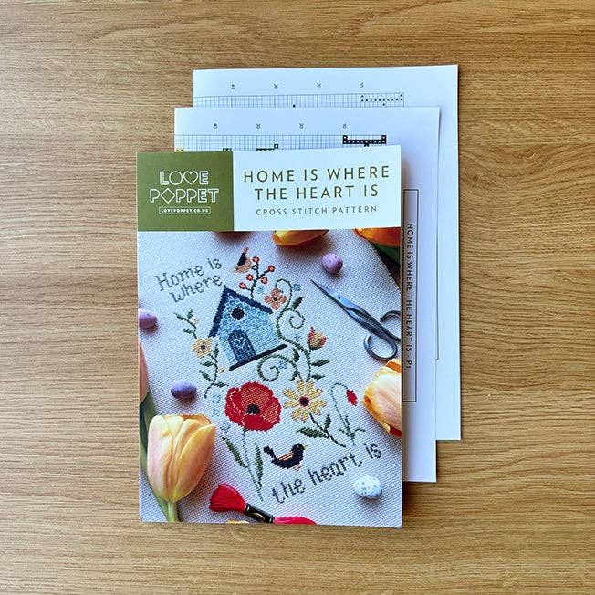 Home Is Where The Heart Is - Love Poppet - Cross Stitch Pattern