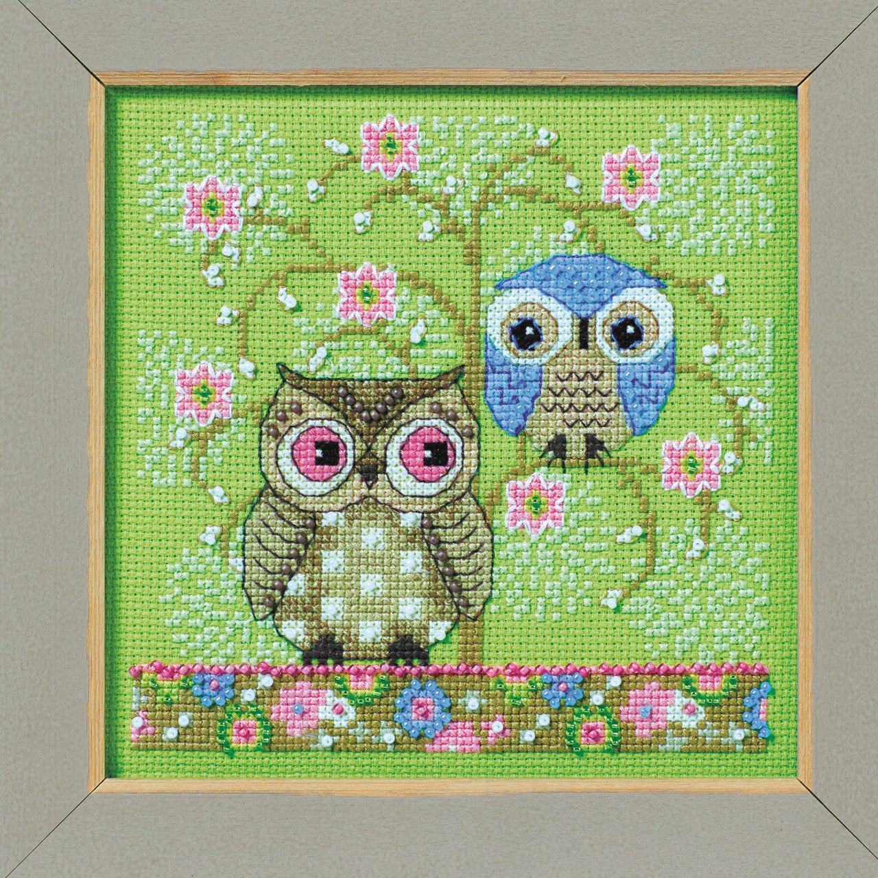 Spring Owls Mill Hill Debbie Mumm Kit The Crafty Grimalkin A