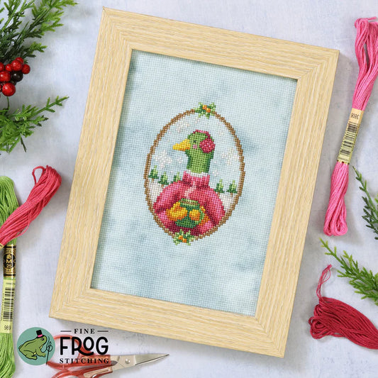 Hot Cocoa Duck - Fine Frog Stitching - Cross Stitch Pattern