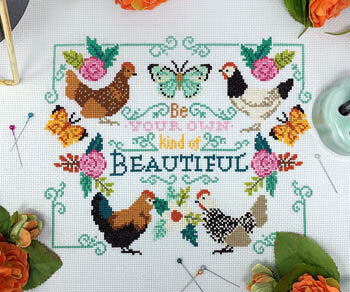 Your Own Kind of Beautiful - Tiny Modernist - Cross Stitch Pattern, Needlecraft Patterns, Needlecraft Patterns, The Crafty Grimalkin - A Cross Stitch Store