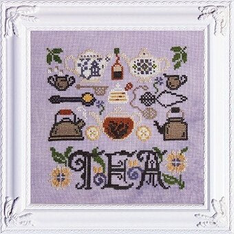 Tea Time - Ink Circes - Cross Stitch Pattern, Needlecraft Patterns, The Crafty Grimalkin - A Cross Stitch Store