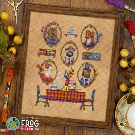PREORDER Twigs and Tea - Fine Frog Stitching - Cross Stitch Pattern